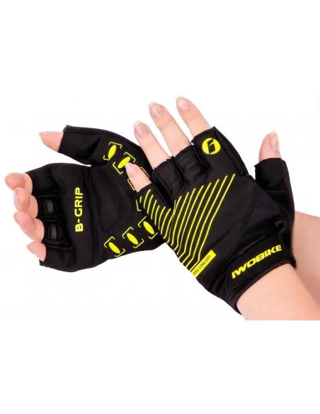 Rękawiczki Rowerowe IwoBike HivizBlack L/XL