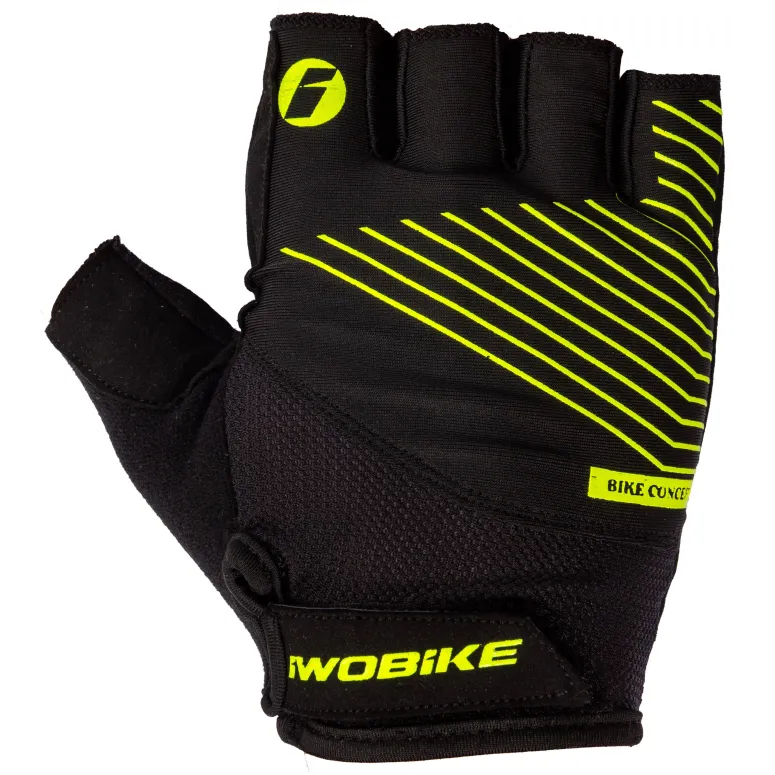 Rękawiczki Rowerowe IwoBike HivizBlack L/XL