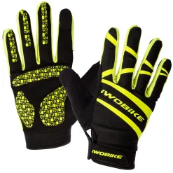 Rękawiczki Rowerowe IwoBike FullFinger Hiviz/Black Rozmiar M/L