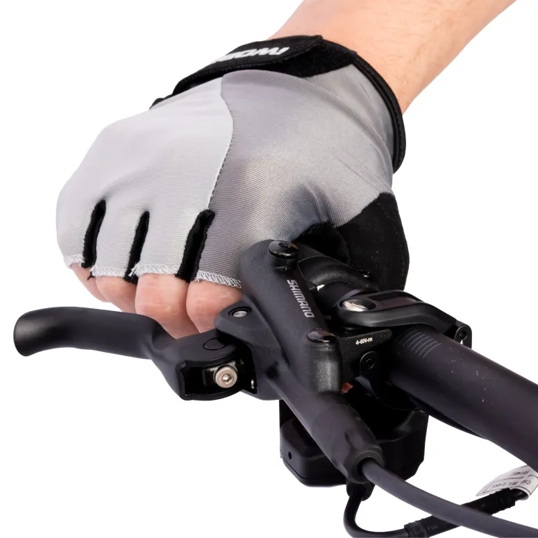 Rękawiczki Rowerowe Bez Palców Żelowe IwoBike Szaro-Czarne L/XL
