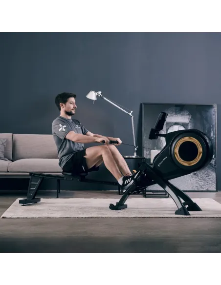 Wioślarz Powietrzny Składany SportPlus 8 Poziomów Oporu do 150 kg 200 cm