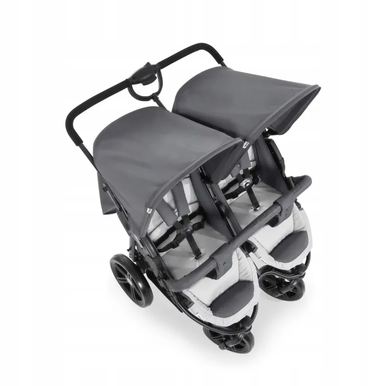 Wózek Spacerowy Podwójny Hauck Roadster Duo SLX 76cm Szary Składany