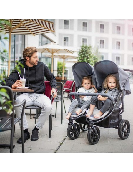 Wózek Spacerowy Podwójny Hauck Roadster Duo SLX 76cm Szary Składany