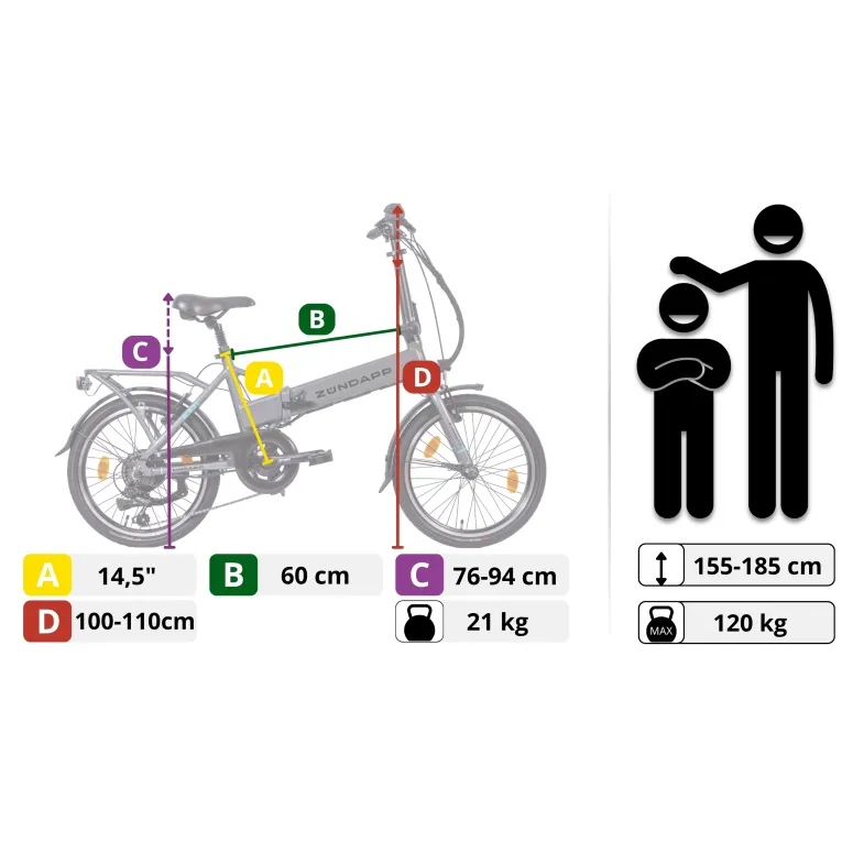 Rower Elektryczny Składany Zündapp Z101 20”