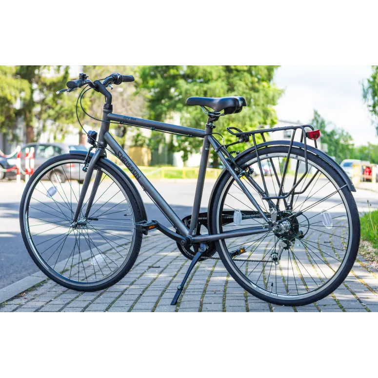 Rower Męski Miejski Koła 28" SHIMANO Bagażnik Błotniki Oświetlenie Lekki