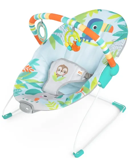 Leżaczek Bujaczek Bright Starts Rainforest Vibes Wibracje 0-9 kg