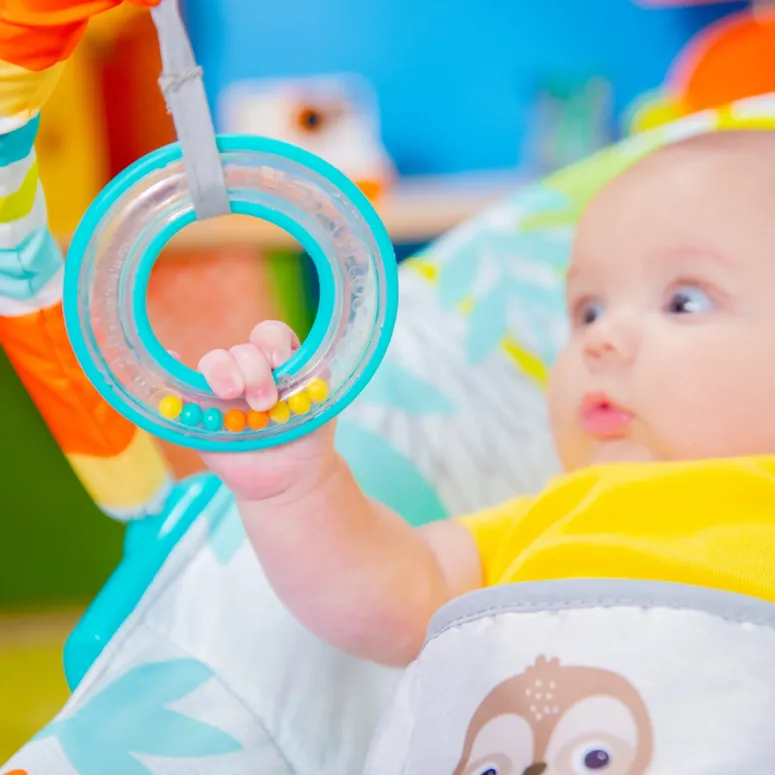 Leżaczek Bujaczek Bright Starts Rainforest Vibes Wibracje 0-9 kg