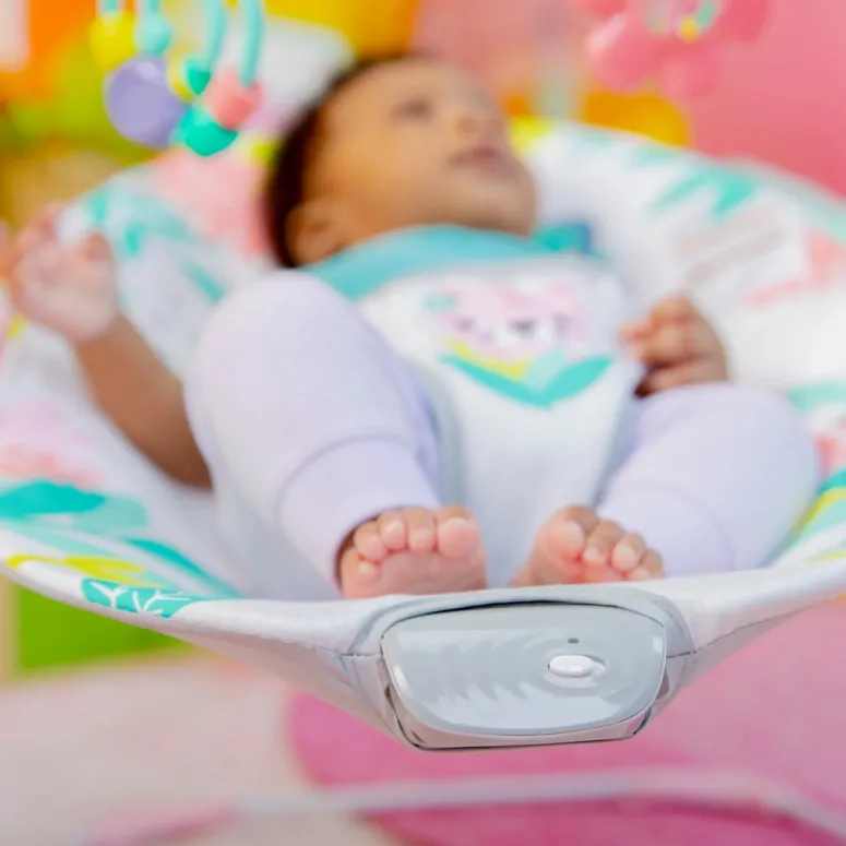 Leżaczek Bujaczek Bright Starts Rainforest Vibes Wibracje 0-9 kg
