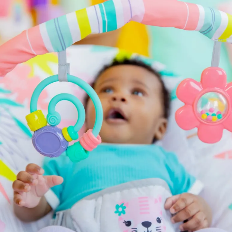 Leżaczek Bujaczek Bright Starts Rainforest Vibes Wibracje 0-9 kg