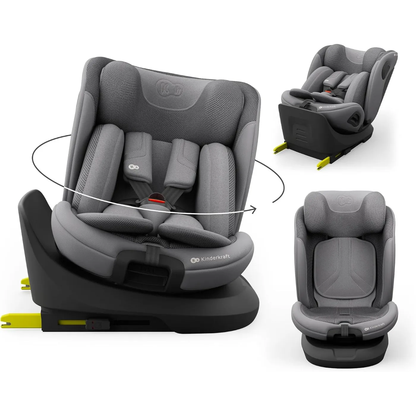 Fotelik Kinderkraft I-Grow 2 PRO 40-150 cm i-Size 360° ISOFIX RWF