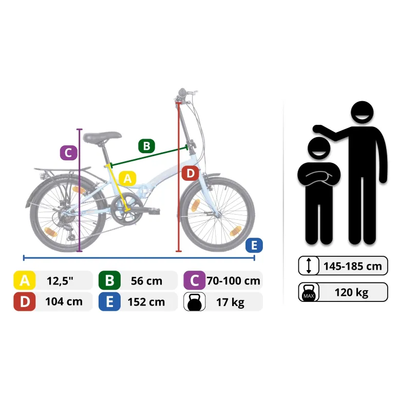 Rower Składany KS Cycling DaCapo Foldtech, Koła 20"
