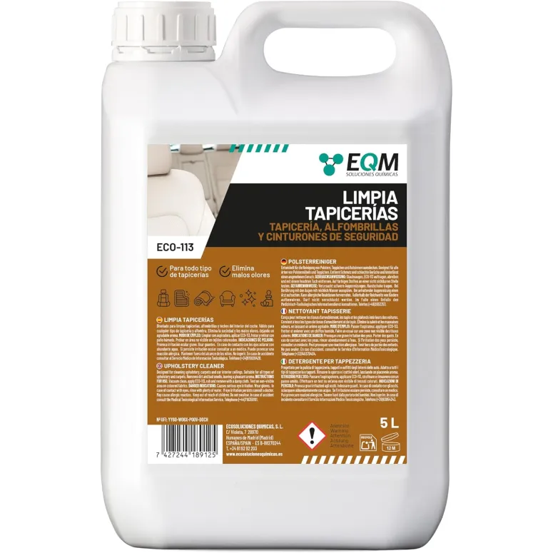 Płyn do Prania Czyszczenia Tapicerki EQM ECO-113 5L Alcantara Skóra