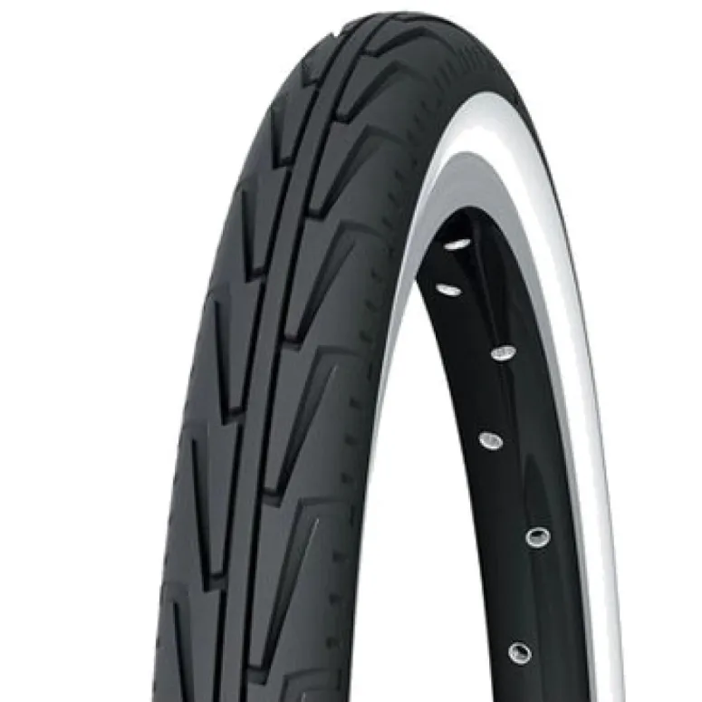 Opona Rowerowa Michelin 20x1.75 44-406 Biała Dziecięca Miejska Sztywna