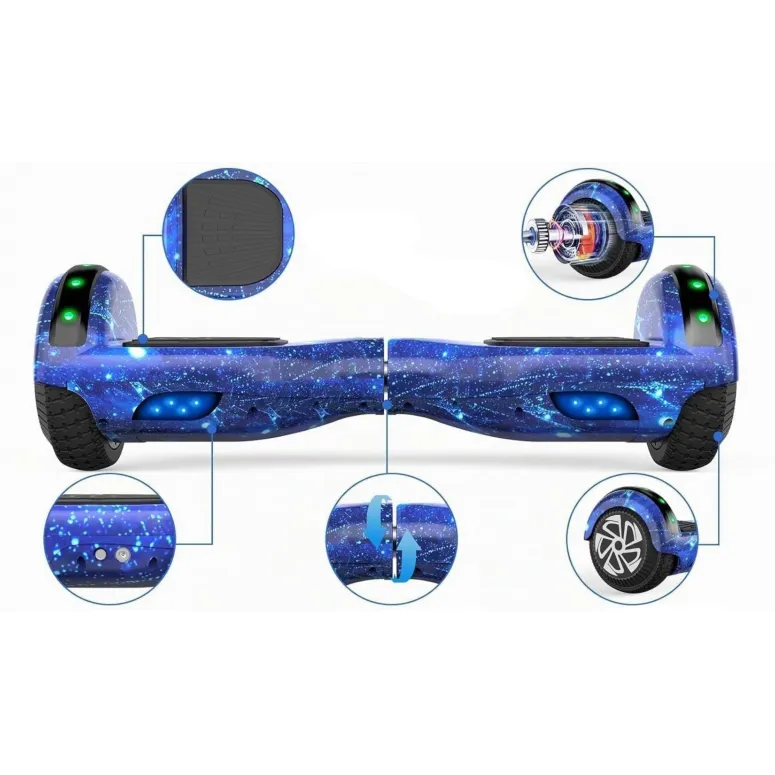 Hoverboard Elektryczny SISIGAD 6,5" Bluetooth LED Deska Dla Dzieci
