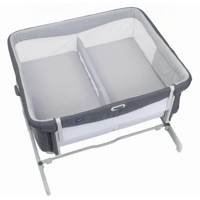 Łóżeczko Dostawne Chicco Next2Me Twins Dla Bliźniąt 0-6M Magnet Grey