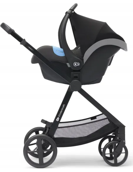 Wózek 3w1 Kinderkraft Newly Szary Gondola Spacerówka Fotelik 0-22kg