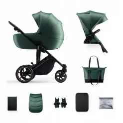 Kinderkraft wózek wielofunkcyjny Prime 2 2w1 gondola spacerówka zielony