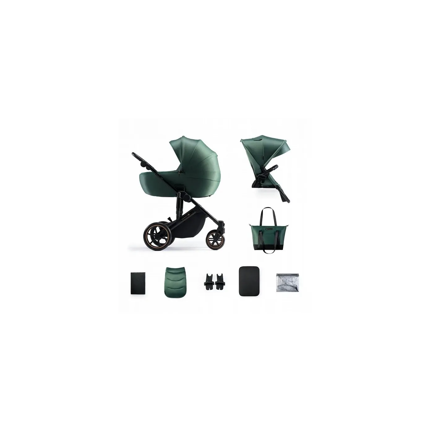 Kinderkraft wózek wielofunkcyjny Prime 2 2w1 gondola spacerówka zielony