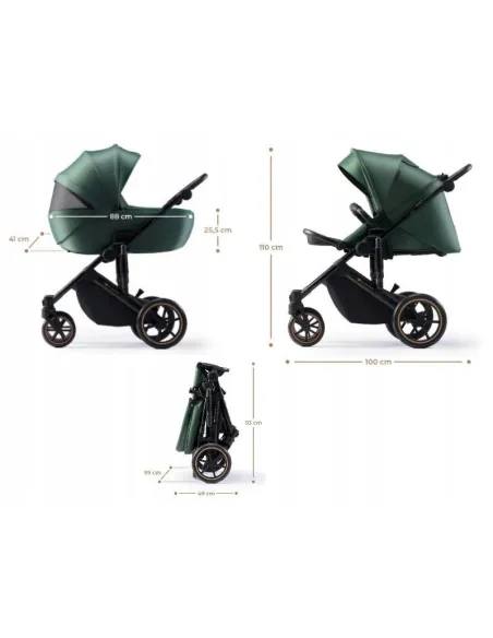 Kinderkraft wózek wielofunkcyjny Prime 2 2w1 gondola spacerówka zielony