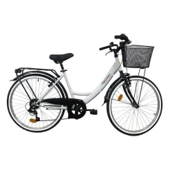 Miejski Rower Damski 26 Damka 6 Biegów Koszyk