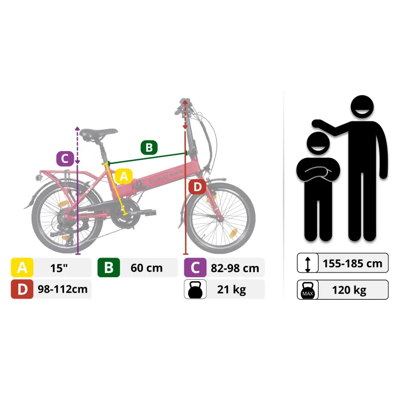 Rower Elektryczny Składany Zündapp Z101, 20”