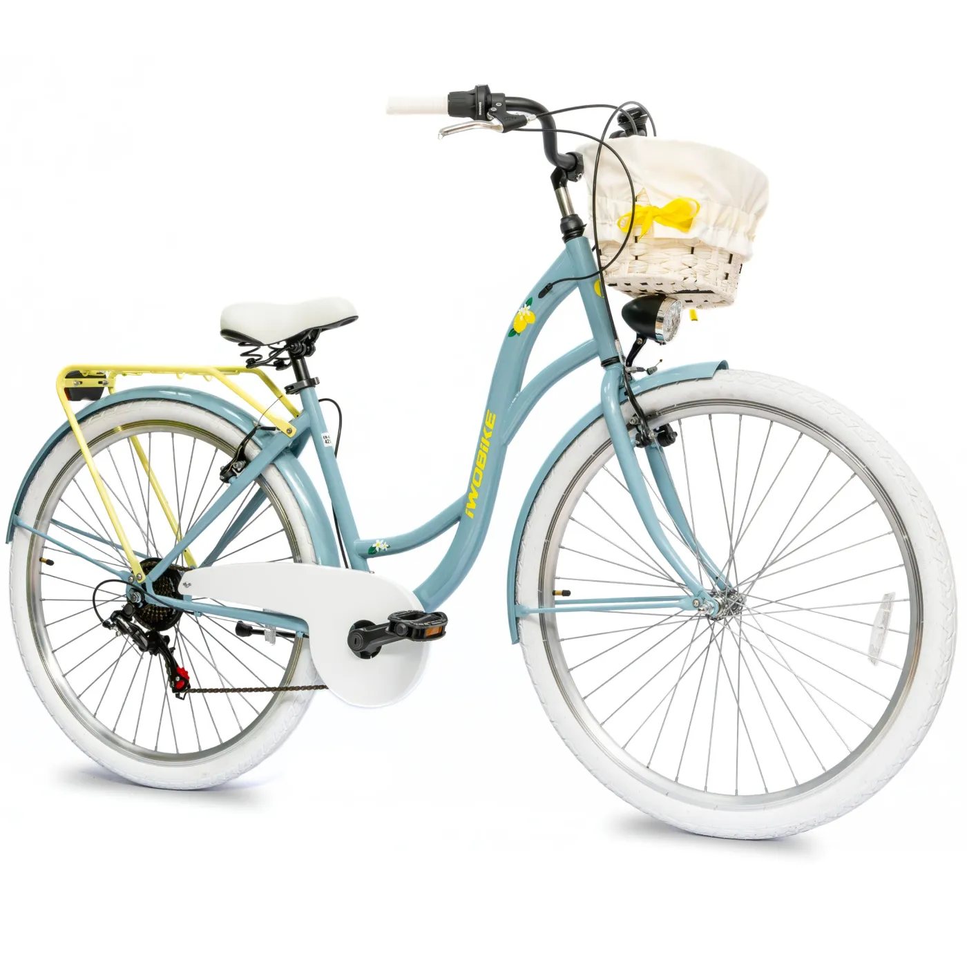 Rower Miejski Damski IwoBike Limoncello, 28”