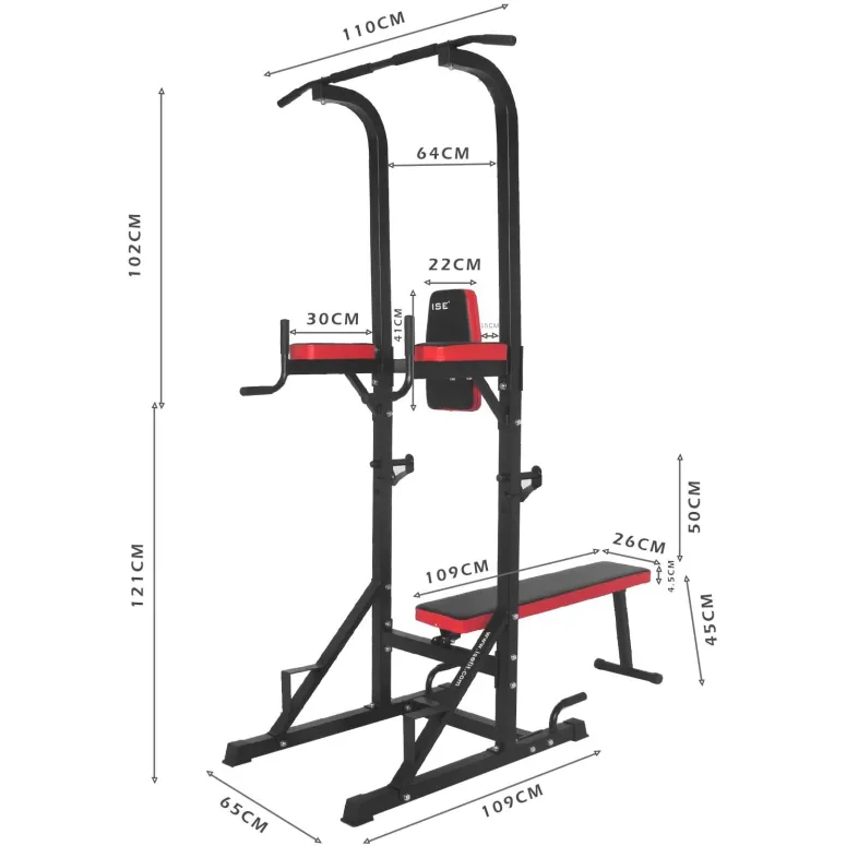 Stacja Podciągowa Wielofunkcyjna ISE SY4006 Drążek - 5