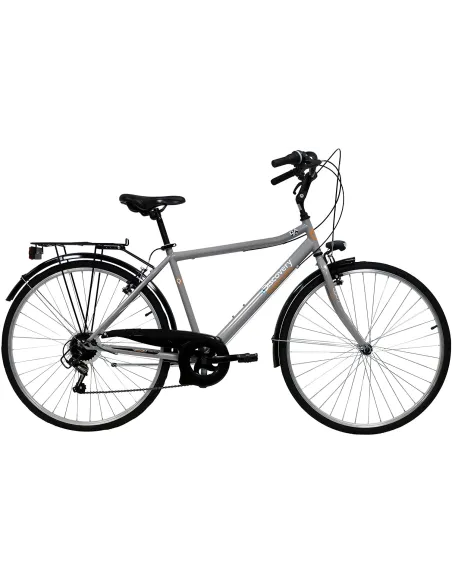 Rower Miejski 28 Męski 6 Biegów Bagażnik Światła - 1