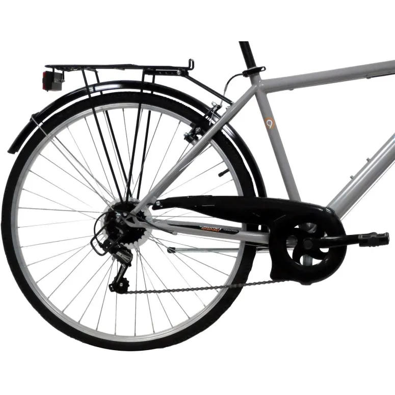 Rower Miejski 28 Męski 6 Biegów Bagażnik Światła - 4