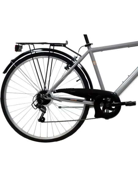 Rower Miejski 28 Męski 6 Biegów Bagażnik Światła - 4
