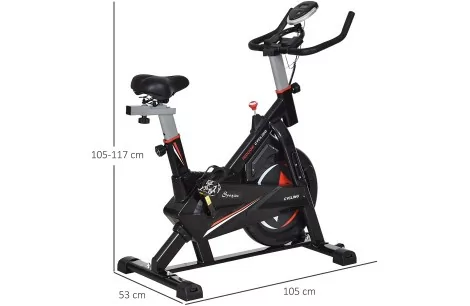 Rower Stacjonarny HomCom A90-200 Spinningowy LCD - 4
