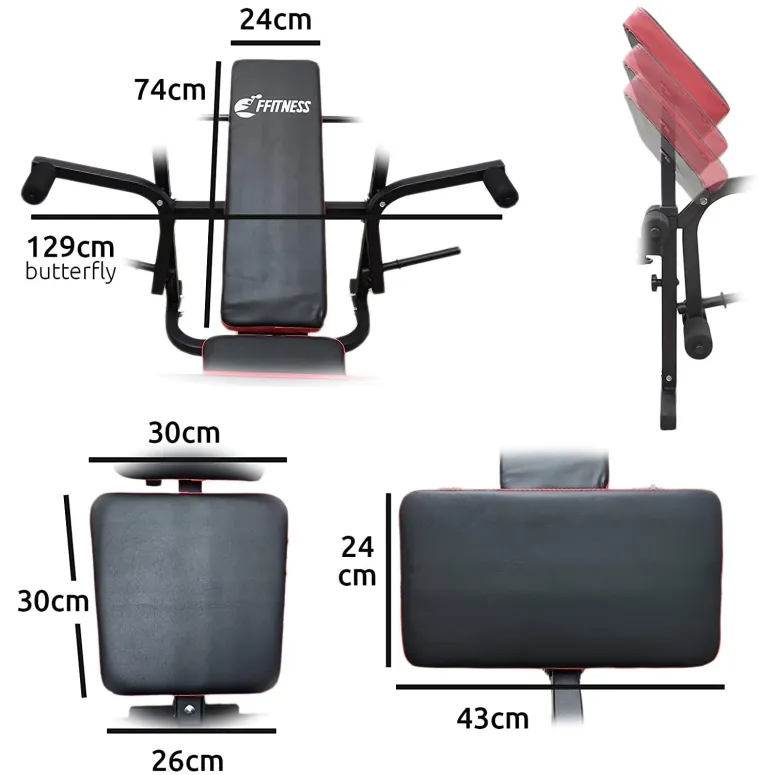 Ławka Wielofunkcyjna FFITNESS Regulowana Składana - 4