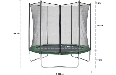 Trampolina Ogrodowa CZON SPORTS 250 cm Z Siatką - 4