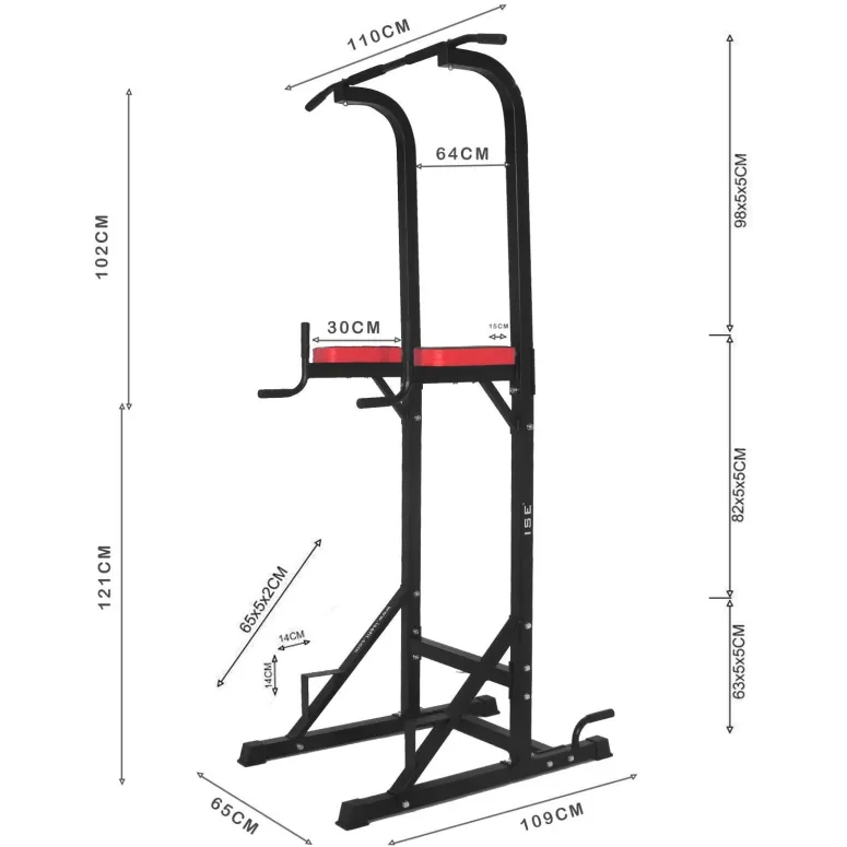 Stacja Podciągowa Wielofunkcyjna ISE SY5607 Drążek - 4