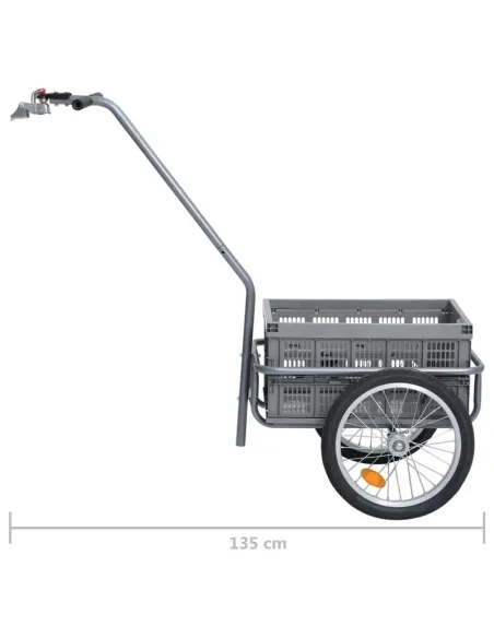 Transportowa Przyczepa Rowerowa vidaXL Skrzynka 50L - 7