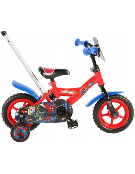 Rower Dziecięcy 10 Spiderman Kółka Prowadnik - 1