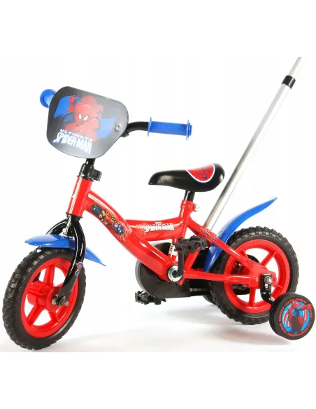 Rower Dziecięcy 10 Spiderman Kółka Prowadnik - 6