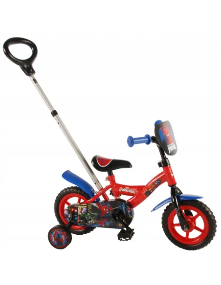 Rower Dziecięcy 10 Spiderman Kółka Prowadnik - 7