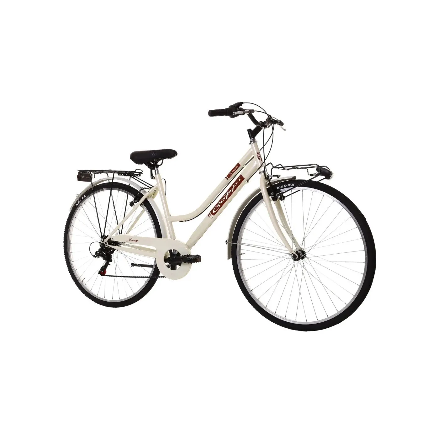 Rower Miejski Damski 28 Damka Bagażniki 6 Biegów - 1