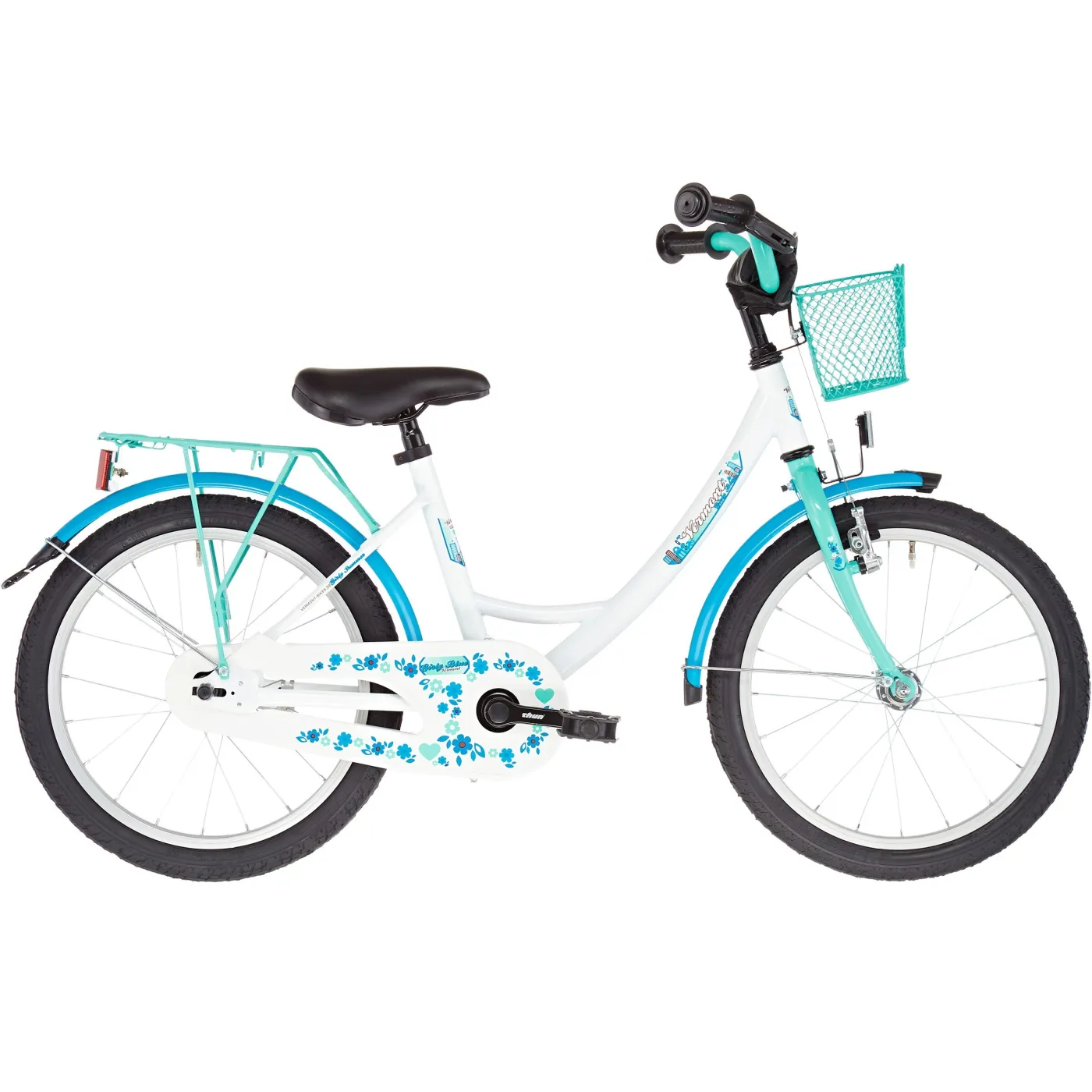 Rower Dziecięcy 18 Dziewczęcy Kółka Boczne Koszyk - 1