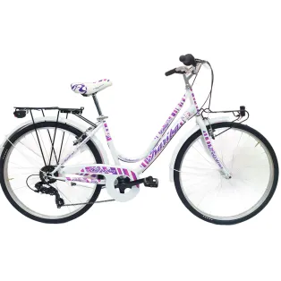 Rower Miejski Dziewczęcy 26 Bagażniki 6 Biegów