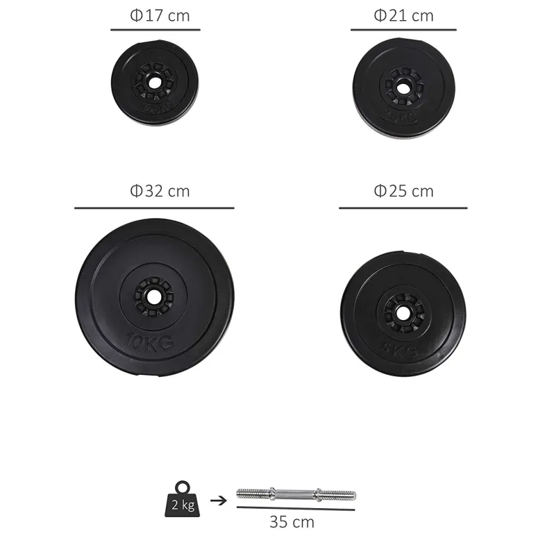 Hantle Treningowe HomCom B1-0013 Regulowane - 2