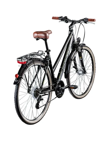 Rower Trekkingowy Damski 28 Turystyczny ALU Światła Stopka Bagażnik Dzwonek