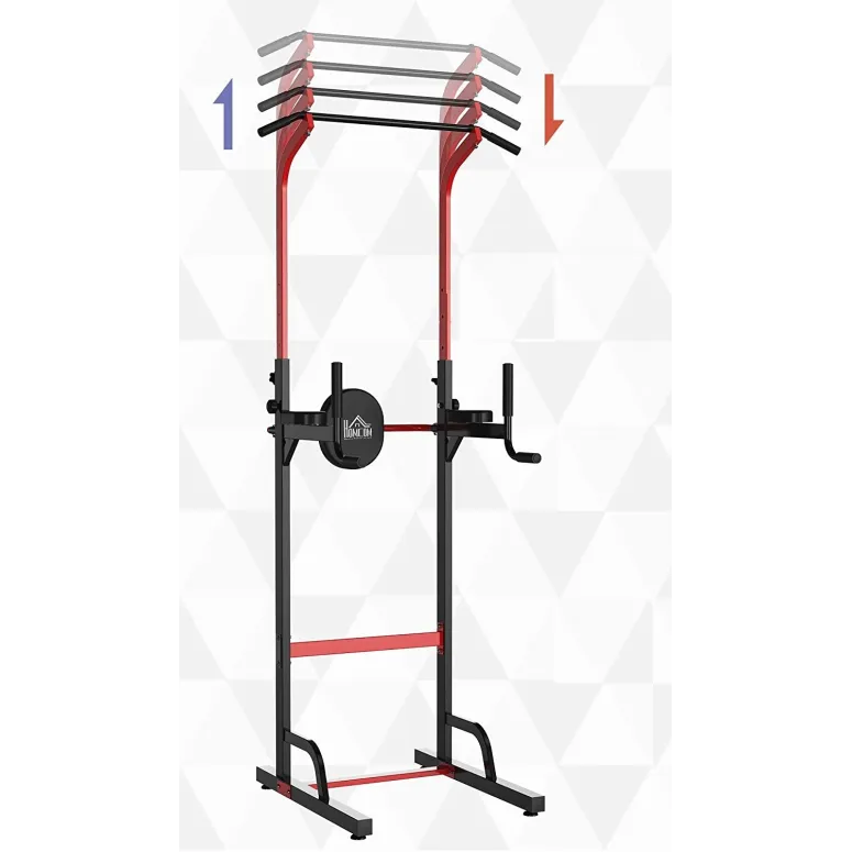 Drążek Stacjonarny Wielofunkcyjny HOMCOM Regulowany Do Dipów Podciągania - 3