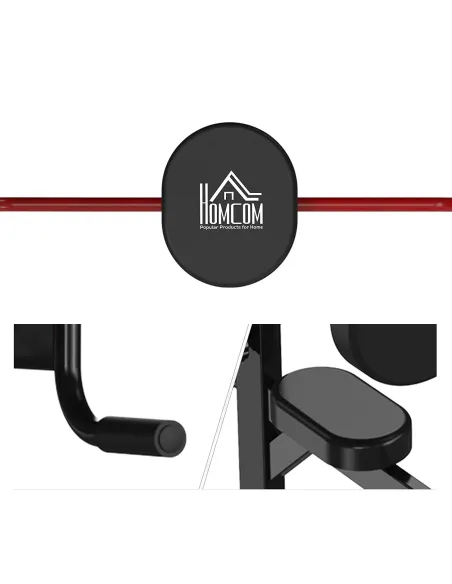 Drążek Stacjonarny Wielofunkcyjny HOMCOM Regulowany Do Dipów Podciągania - 4