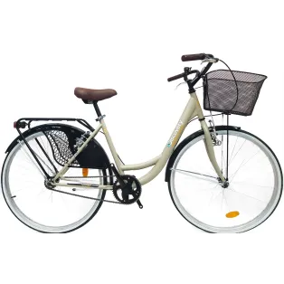 Rower Miejski Damski Jednobieg 26 Koszyk Bagażnik