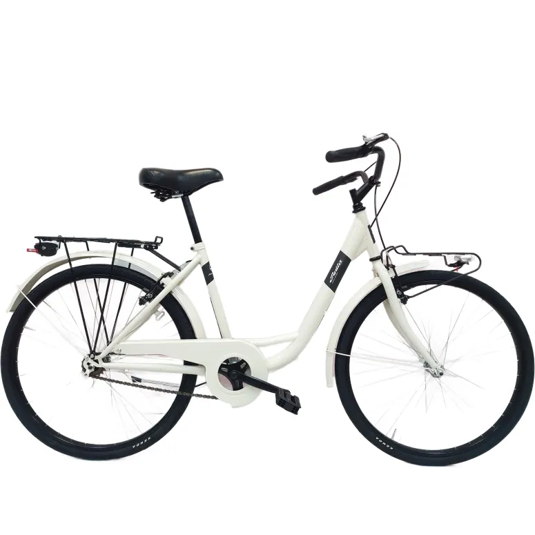 Damski Rower Miejski Retro 26 Jeden Bieg Bagażniki - 1
