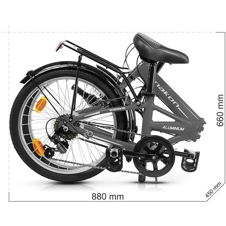 Rower Składany Damski Męski 20 Składak Miejski ALU - 4