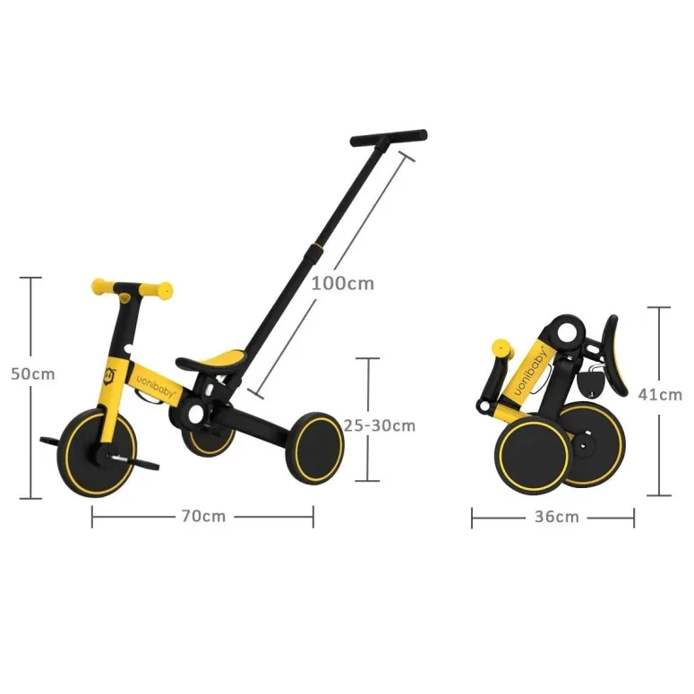 Dziecięcy Rowerek Biegowy OLYSPM 5w1 Trójkołowy 2+ - 3