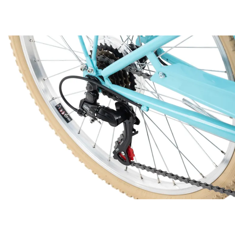 Rower Miejski 24 Bagażnik 6 Biegów Dziewczęcy - 5